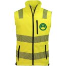 Warnschutz Softshell-Weste, gelb-schwarz, inkl. Brust-...