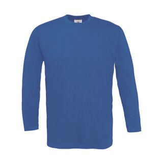 T-Shirt B & C, Rundhals, 100 % BW, ca. 150 gr/qm, langarm Royal Blau S