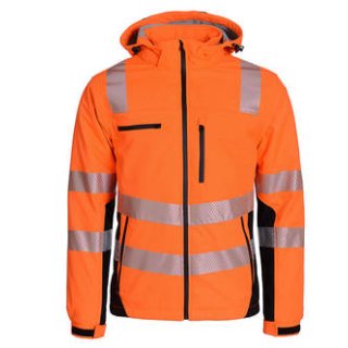 Warnschutz-Softshell Parka Prevent® Trendline Premium, inkl. Brust und Rückenlogo grün
