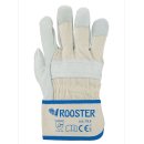 Rooster Volllederhandschuh, gefüttert, natur Gr. 12