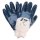 Nitrilhandschuh blau, teilbeschichtet mit Strickbund