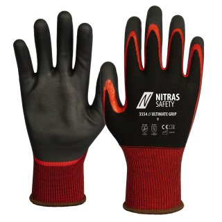 Ultimate Grip Montagehandschuhe schwarz-rot mit zweifacher Beschichtung