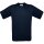 T-Shirt B &amp; C, marineblau, inkl. Brust und R&uuml;ckenlogo in gelb
