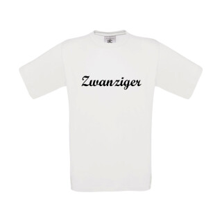 Herren T-Shirt, inkl. zwanziger Logo Weiß 4XL
