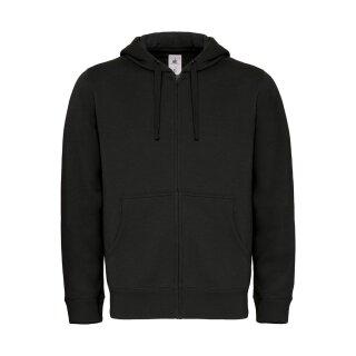 Herren Sweatshirt schwarz, mit Kapuze und Reißverschluss, 80%BW, ca. 280 gr/qm inkl. zwanziger Logo, Gr. XXS